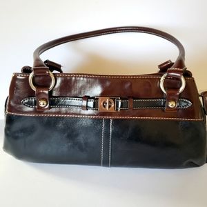 Black and Brown Giana Bernini Shoulder Bag